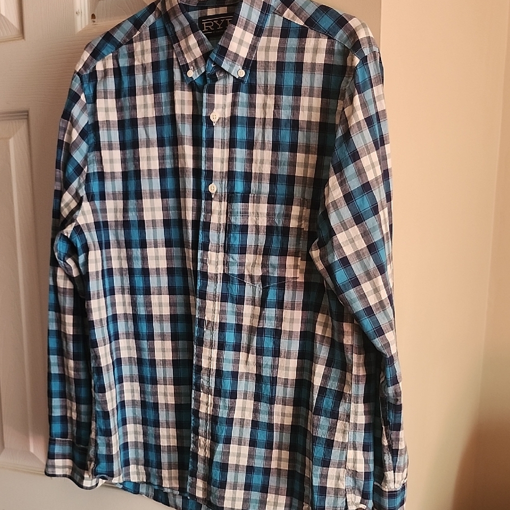 Rye Blue and White Checkered Men's Shirt